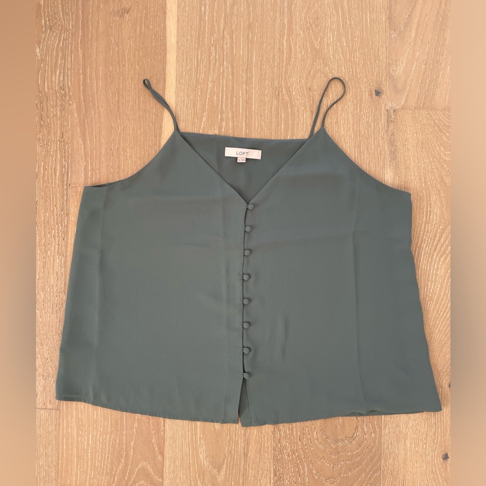 LOFT Covered Button Strappy Cami